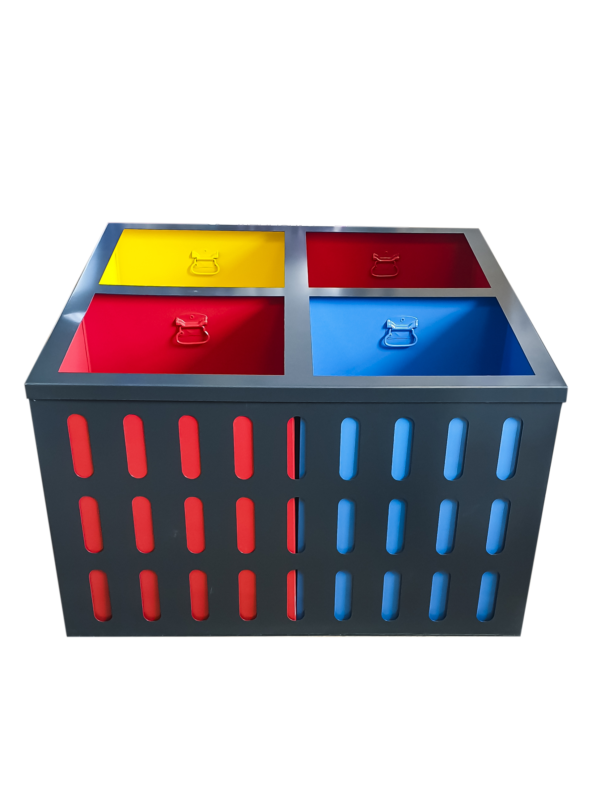 Cos de gunoi pentru colectare selectiva 4x60l 100cm x 100cm inaltime 60cm